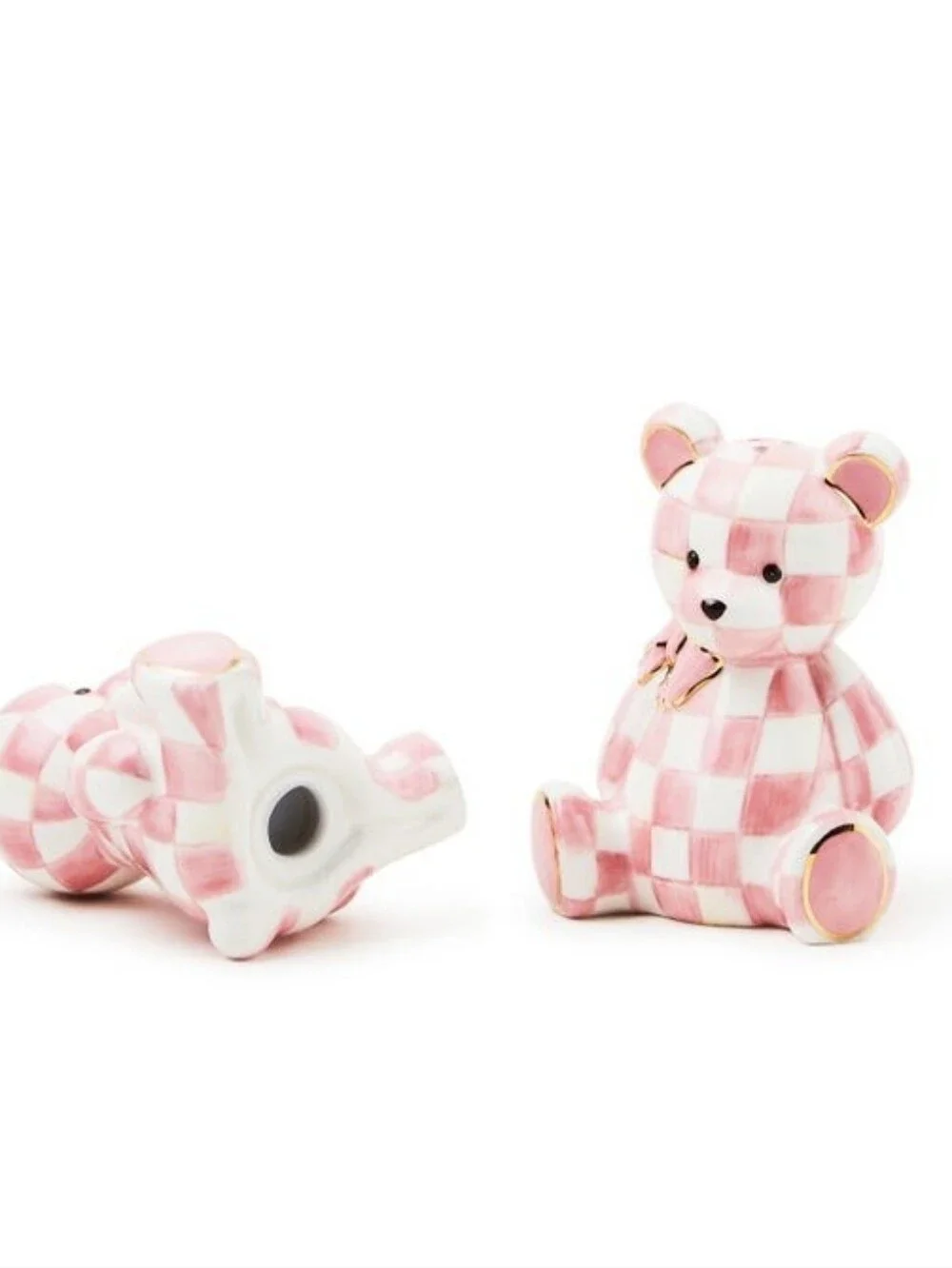 Mackenzie-Childs Rosy Bear Salt & Pepper Set